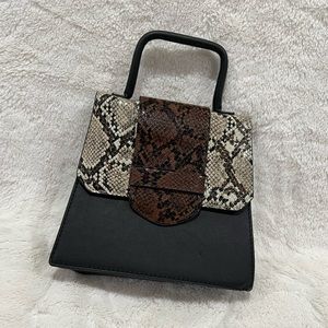 Snake print crossbody